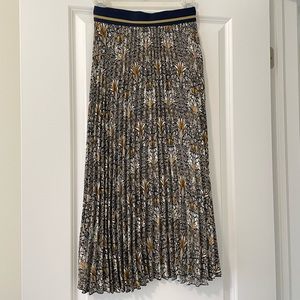 Pleated midi skirt William Morris & co x HM